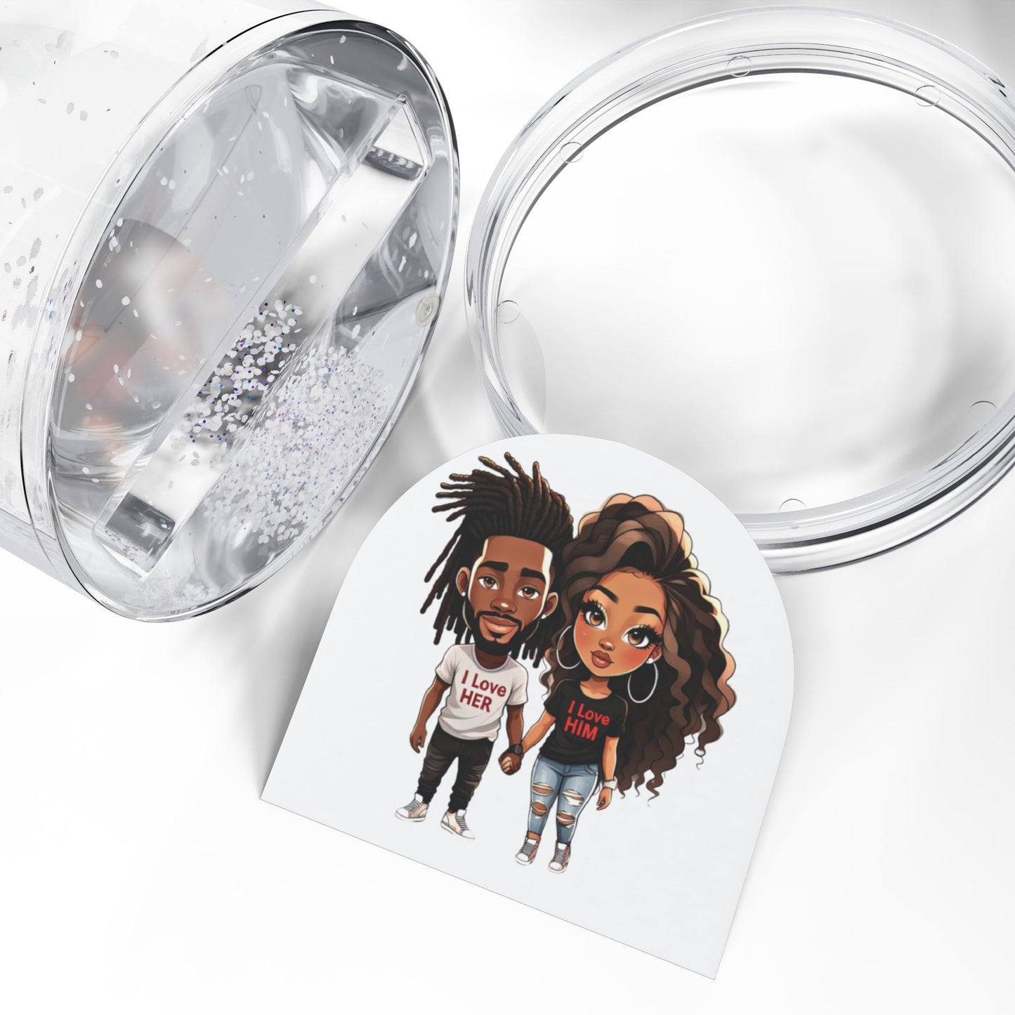 I Love Her, I Love Him - Love Snow Globe - Creatively Designed Shop