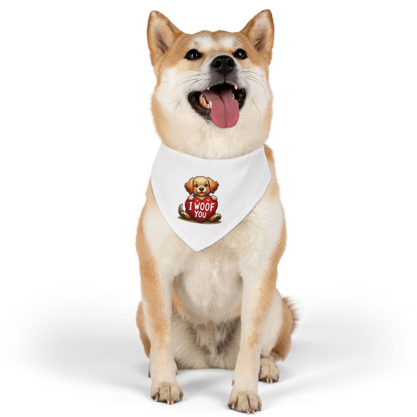 I Woof You - Pet Bandana Collar - Creatively Designed Shop