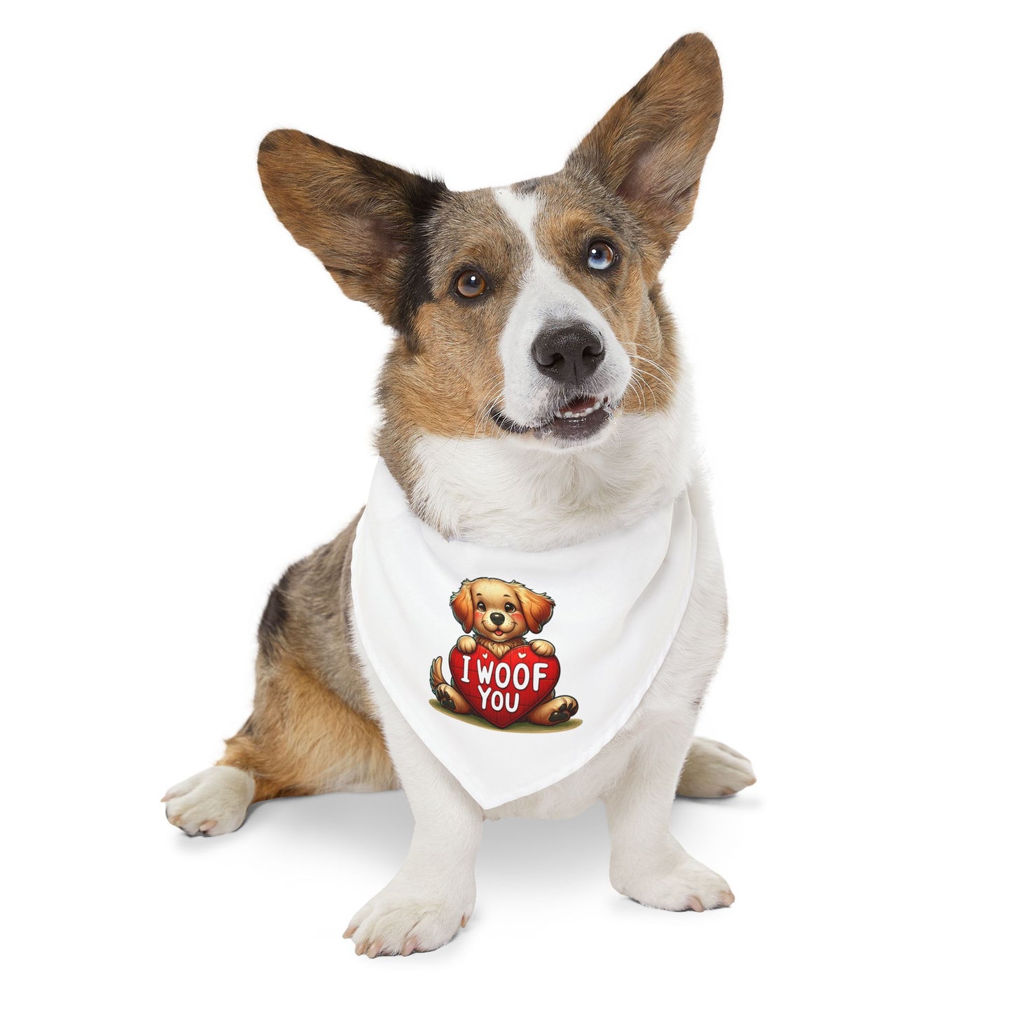 I Woof You - Pet Bandana Collar - Creatively Designed Shop