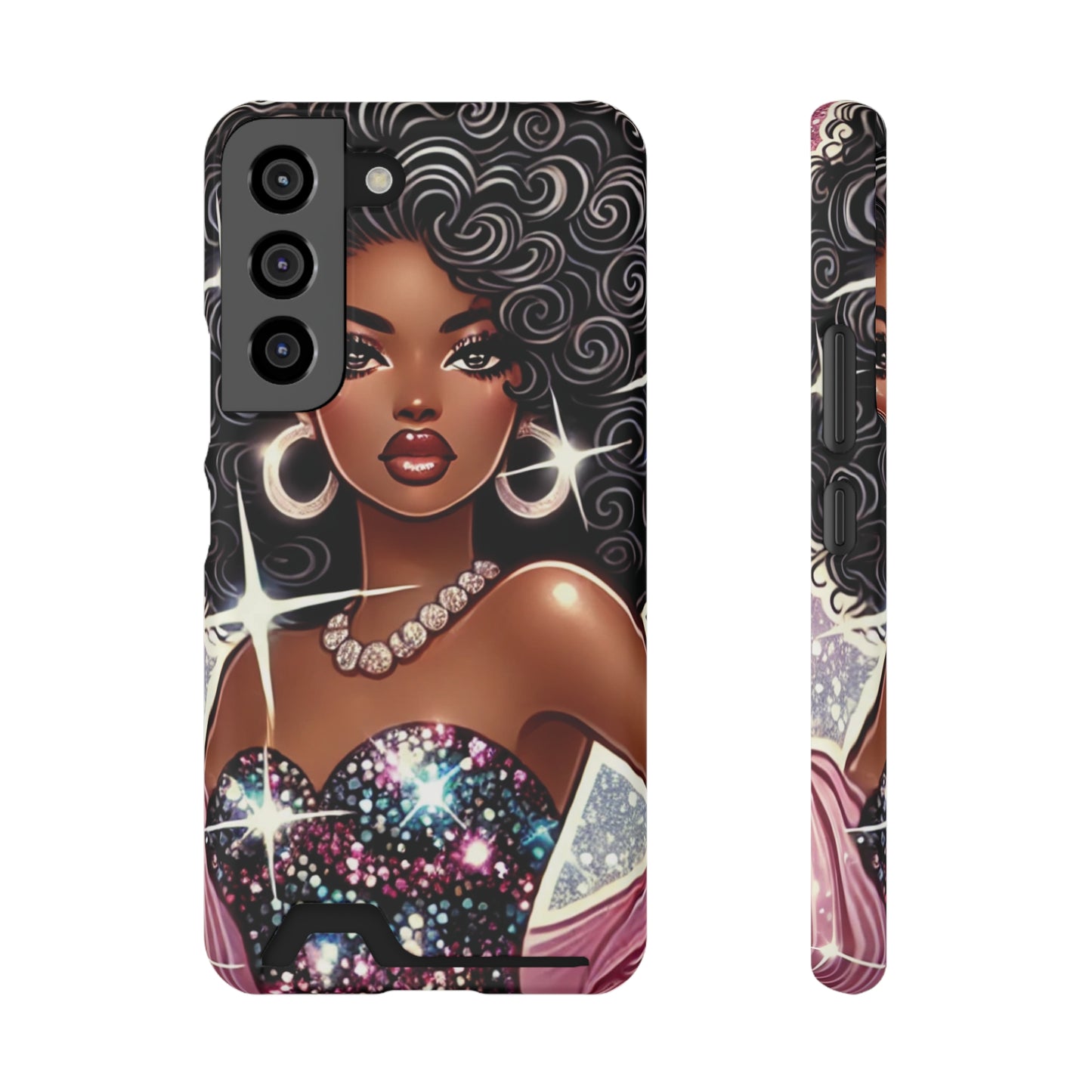 "Gorgeous" - Phone Case With Card Holder - Creatively Designed Shop