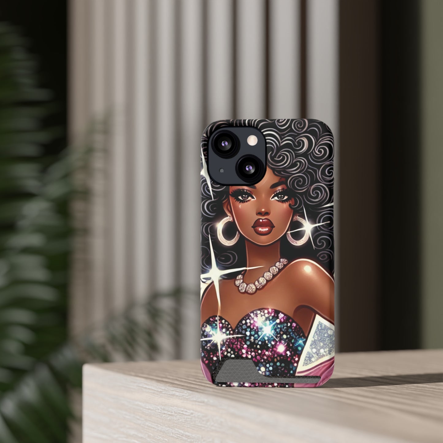 "Gorgeous" - Phone Case With Card Holder - Creatively Designed Shop
