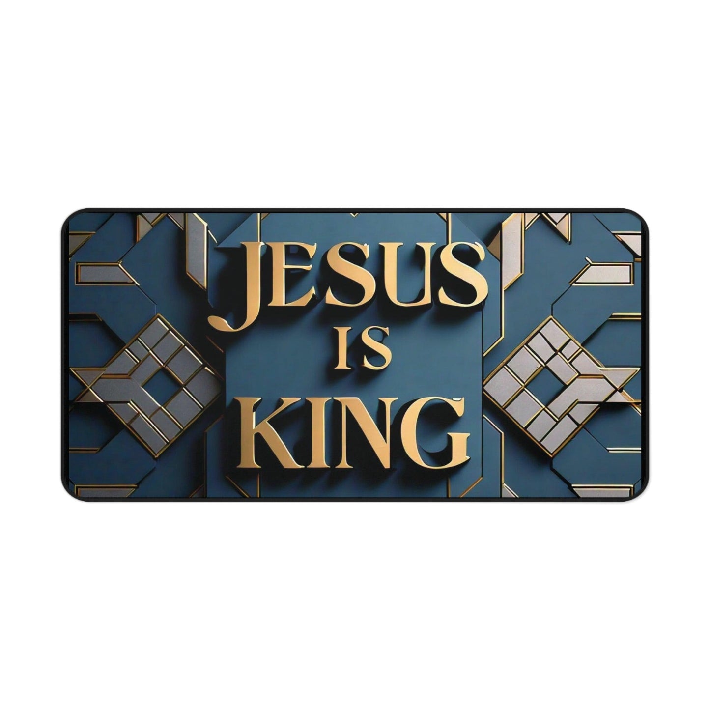 "Jesus is King" - Desk Mat - Creatively Designed Shop