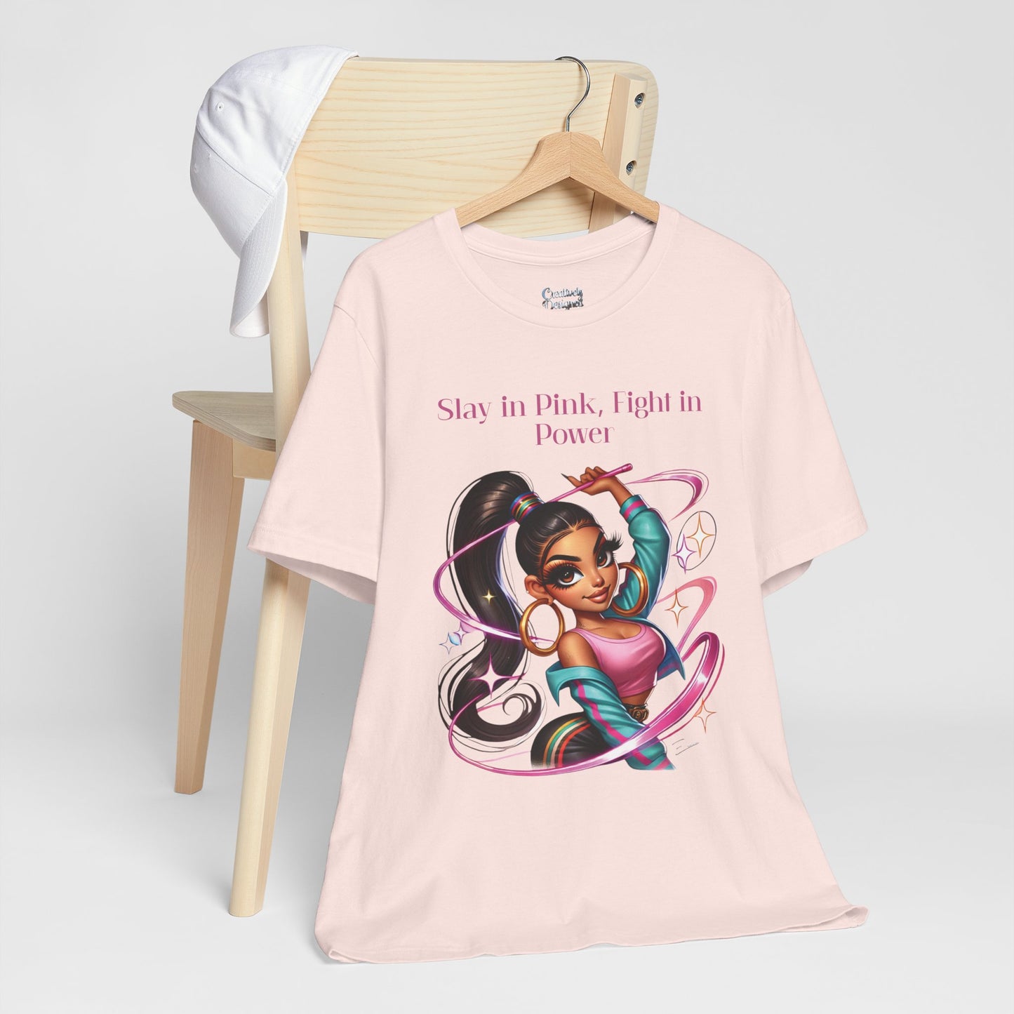 Slay in Pink, Fight in Power - Unisex Jersey Short Sleeve Tee