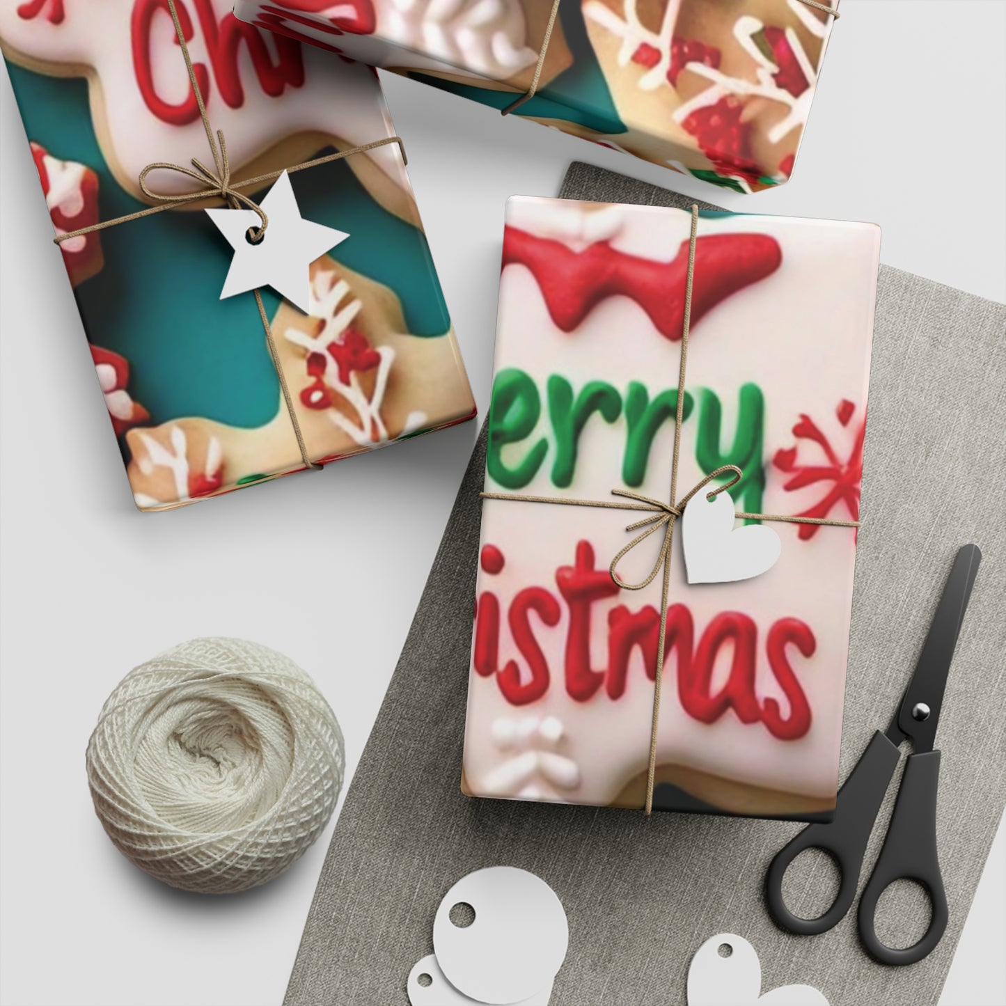 Christmas Cookies & Treats - Gift Wrapping Paper Sheets, 1pc - Creatively Designed Shop