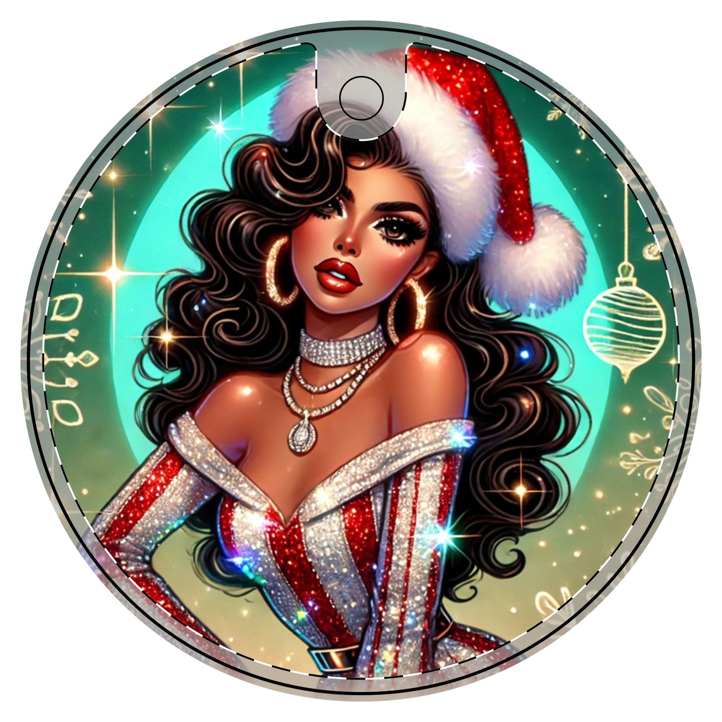 Christmas Beauty (Cultural) - Ceramic Decoration Ornament, (1pc) - Creatively Designed Shop