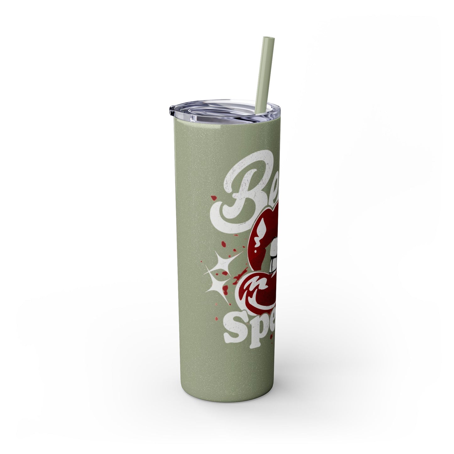 Beauty Speaks - Skinny Tumbler with Straw, 20oz - Creatively Designed Shop