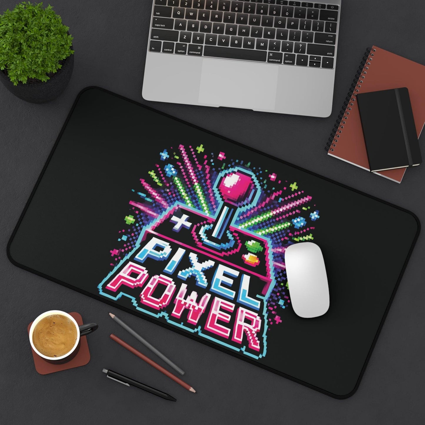 "Pixel Power" - Desk Mat - Creatively Designed Shop