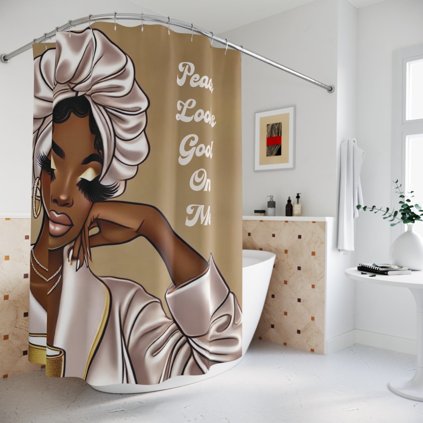 Peace Looks Good On Me - Shower Curtain