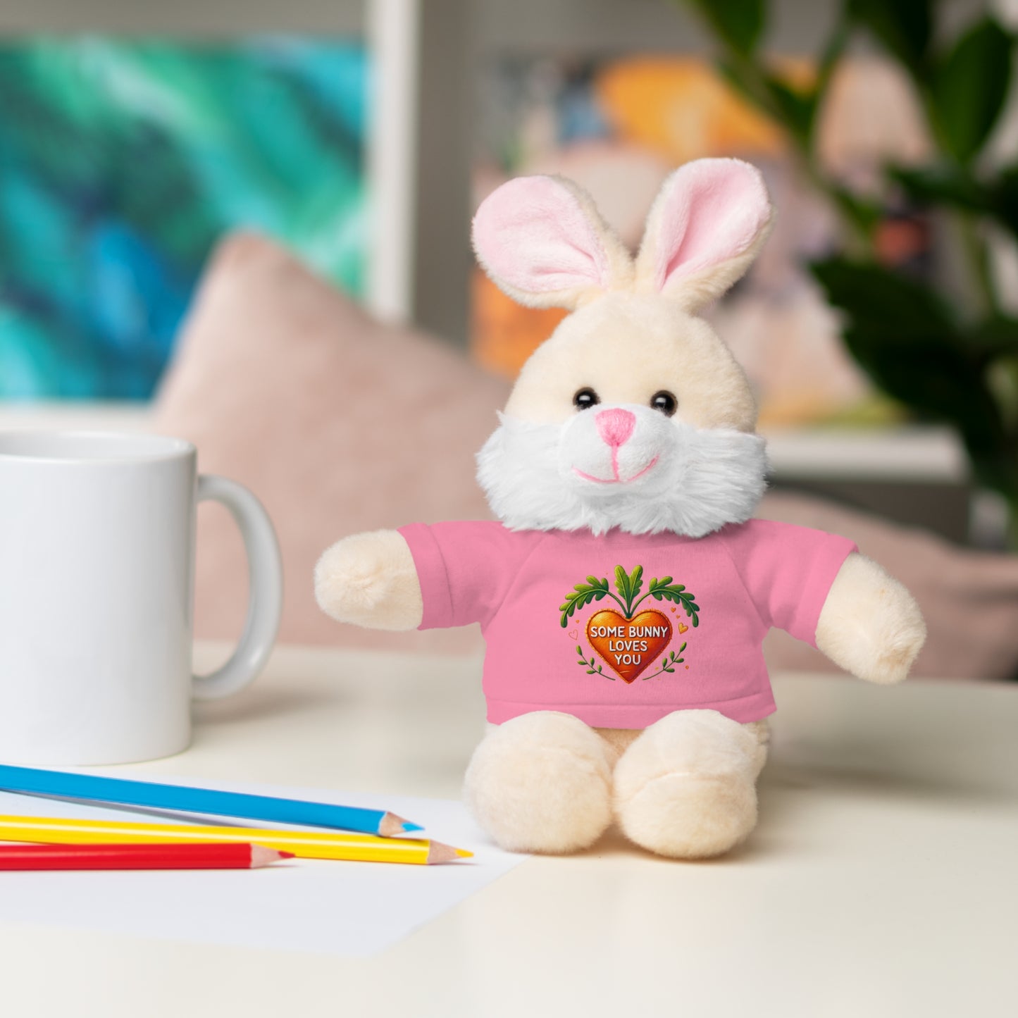 'Some Bunny Loves You' - Stuffed Bunny with Tee - Creatively Designed Shop
