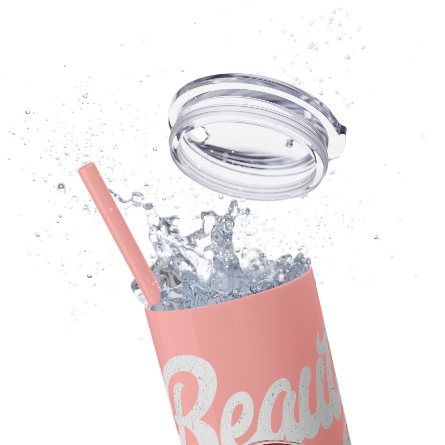 Beauty Speaks - Skinny Tumbler with Straw, 20oz - Creatively Designed Shop