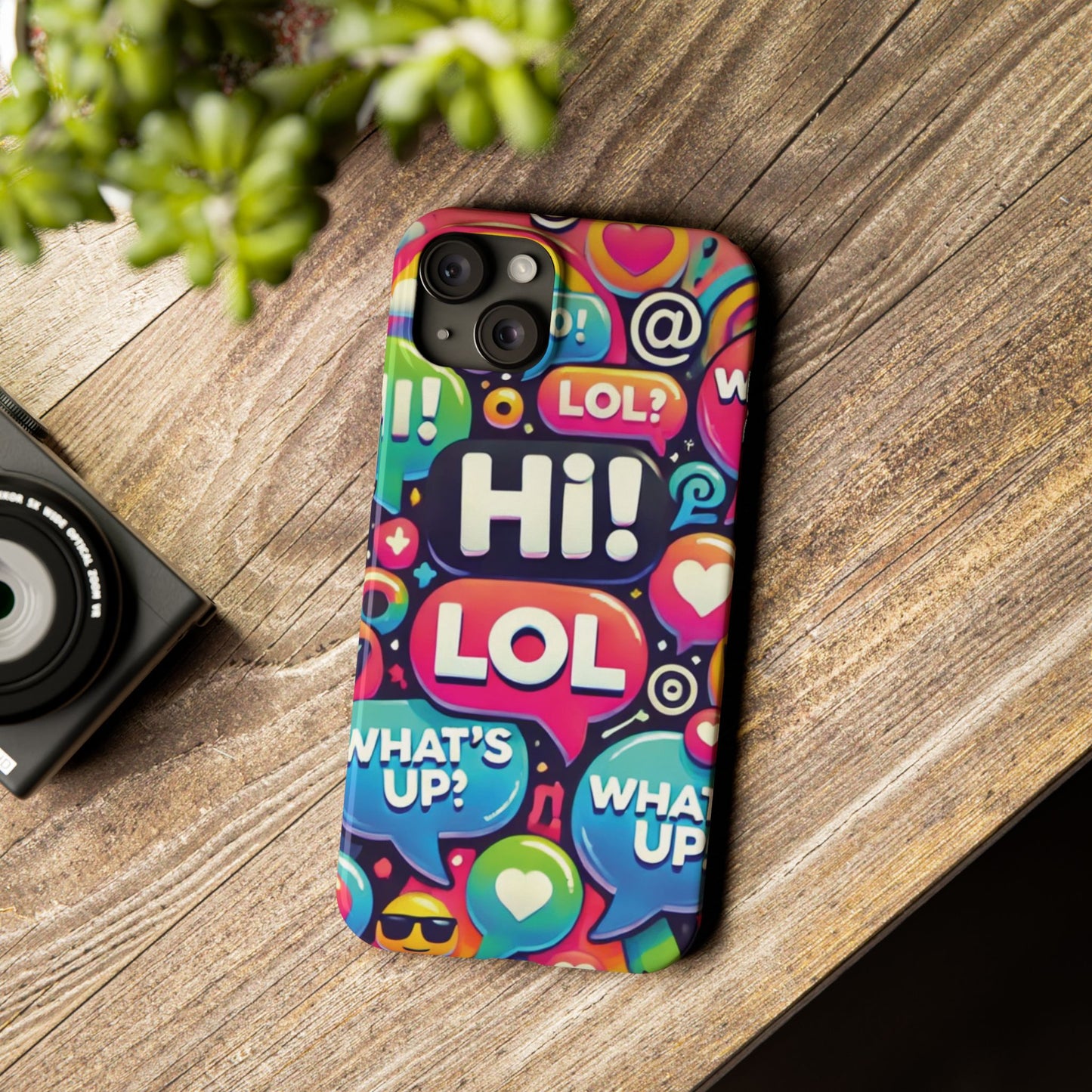 "Text Bubbles" - Slim Phone Cases - Creatively Designed Shop