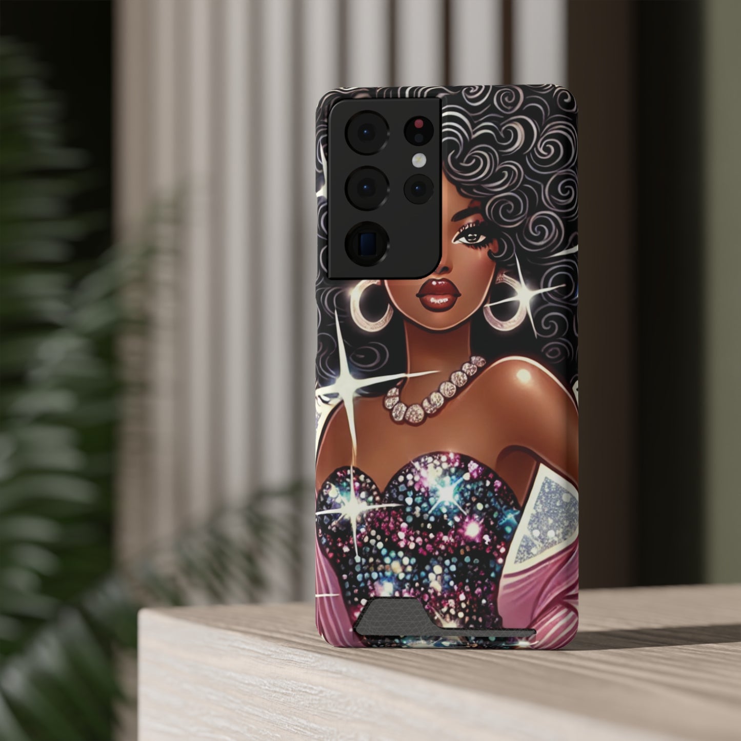 "Gorgeous" - Phone Case With Card Holder - Creatively Designed Shop