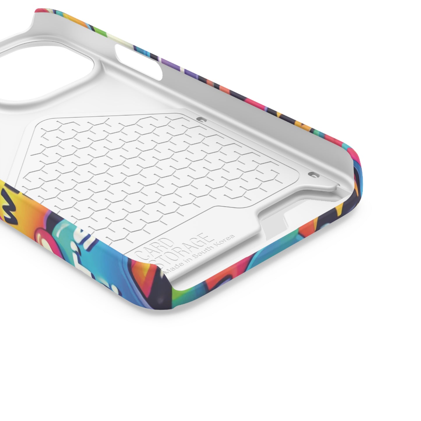 "Text Bubbles" - Phone Case With Card Holder - Creatively Designed Shop