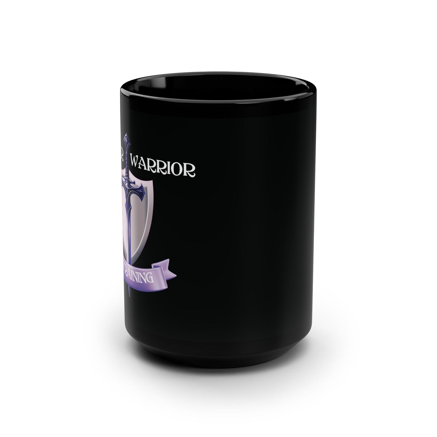 Prayer Warrior In Training - Black Mug, 15oz - Creatively Designed Shop