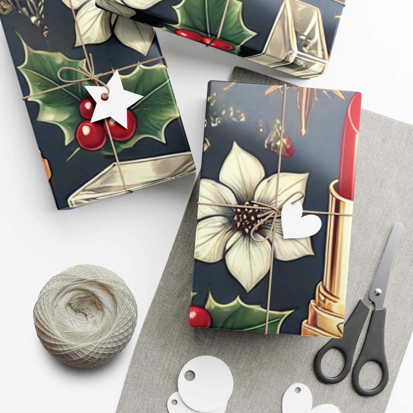 Christmas Glam Makeup Essentials - Gift Wrap Papers - Creatively Designed Shop