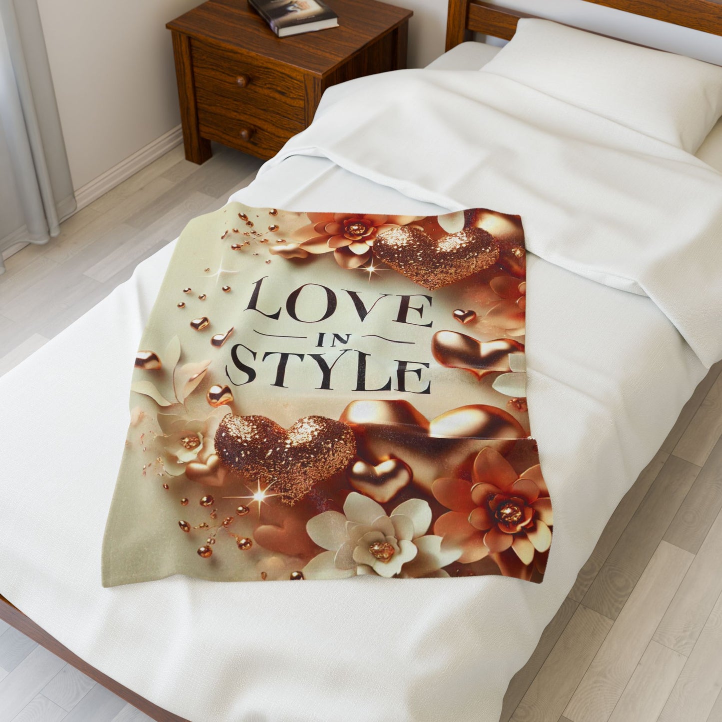 Love In Style - Velveteen Plush Blanket