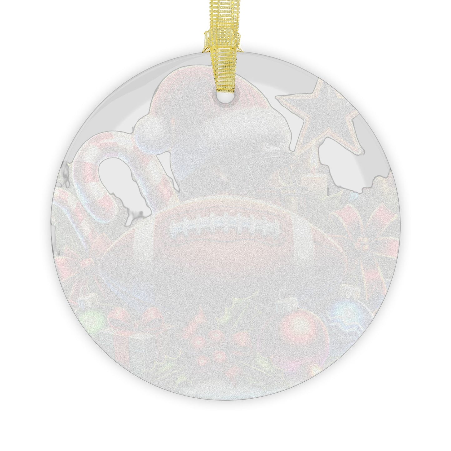 Football Christmas - Glass Ornaments - Creatively Designed Shop