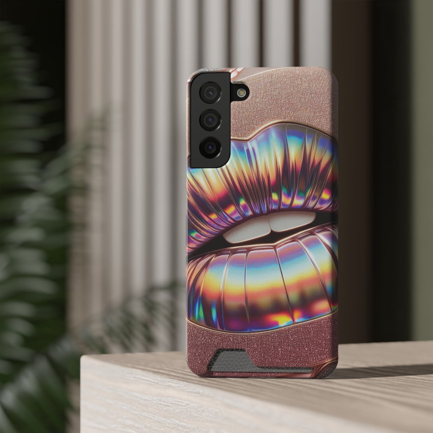 "Bronze Kiss" - Phone Case With Card Holder - Creatively Designed Shop