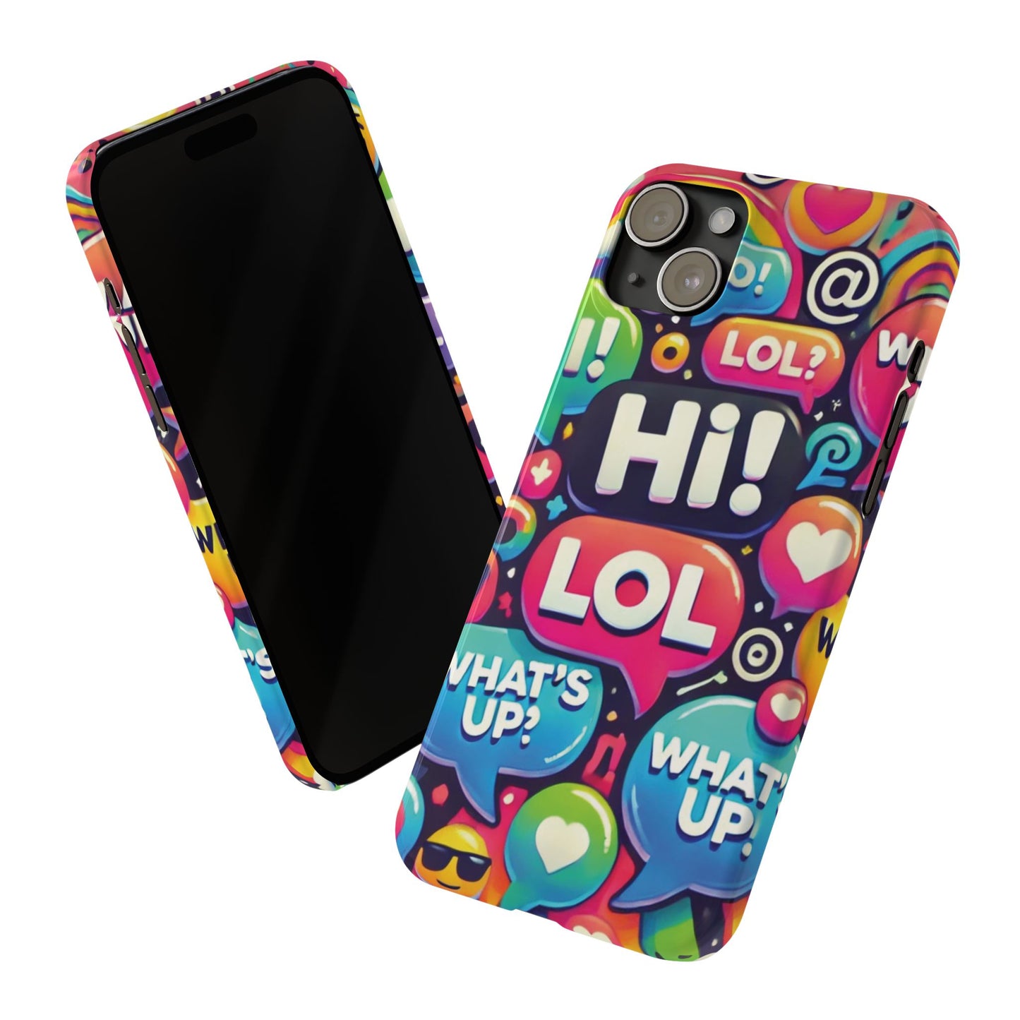 "Text Bubbles" - Slim Phone Cases - Creatively Designed Shop