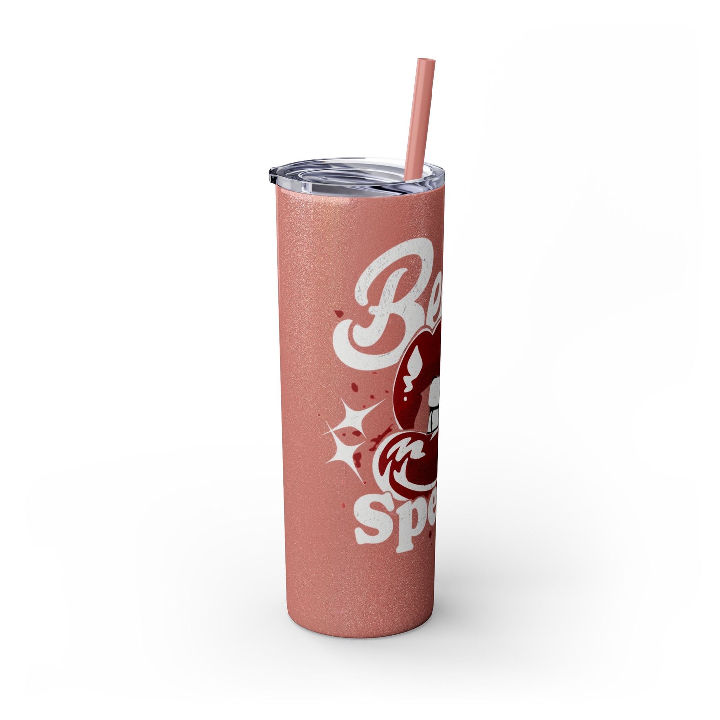 Beauty Speaks - Skinny Tumbler with Straw, 20oz - Creatively Designed Shop