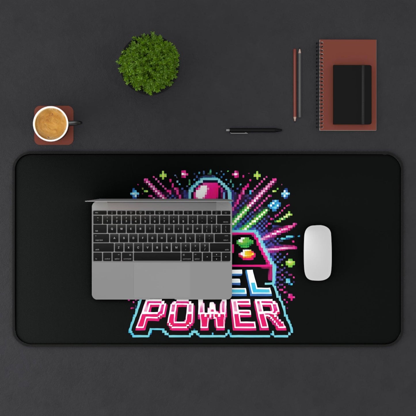 "Pixel Power" - Desk Mat - Creatively Designed Shop