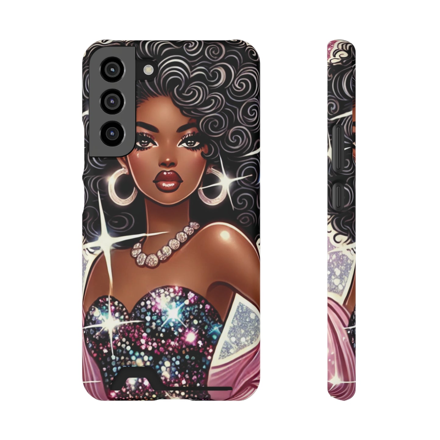 "Gorgeous" - Phone Case With Card Holder - Creatively Designed Shop