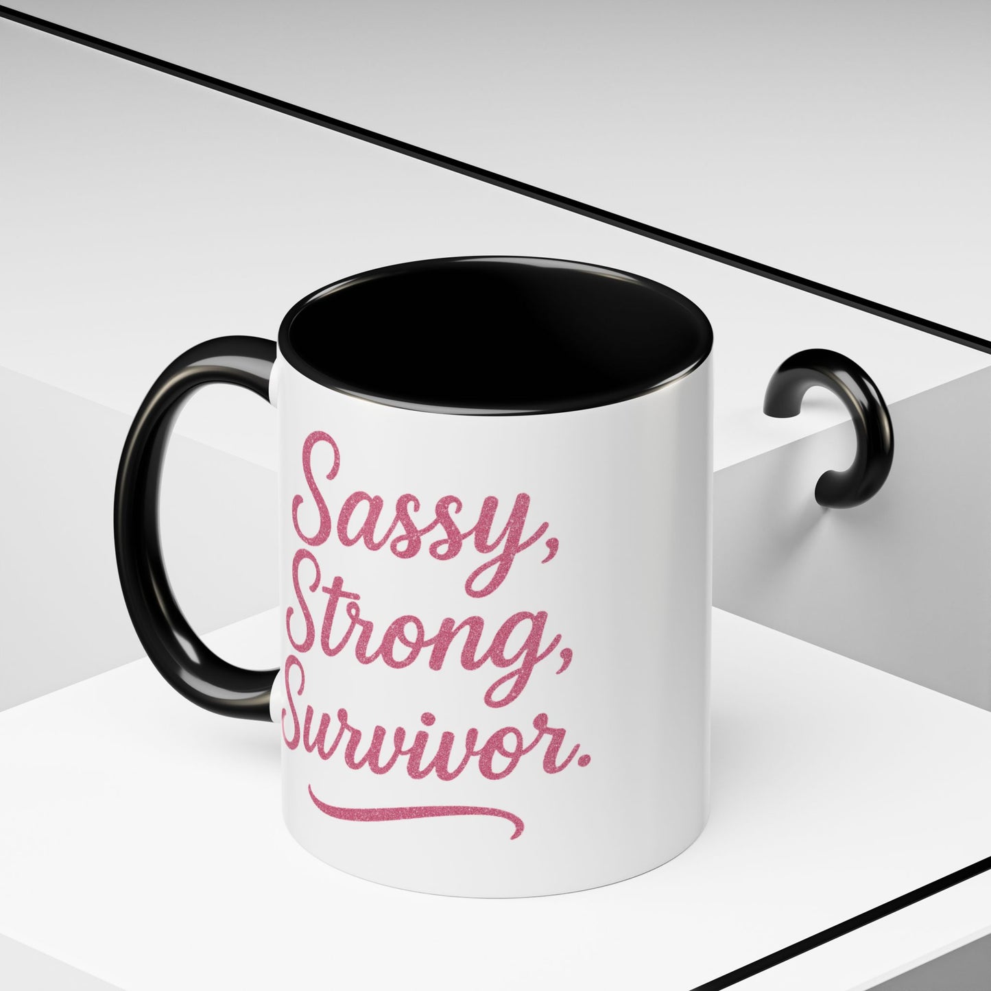 Sassy, Strong, Survivor - Accent Coffee Mug