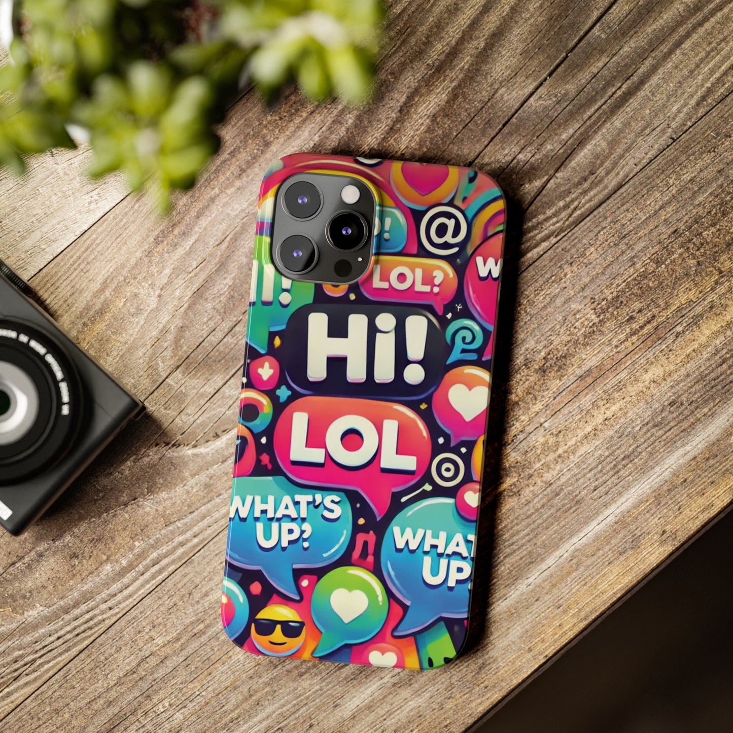 "Text Bubbles" - Slim Phone Cases - Creatively Designed Shop