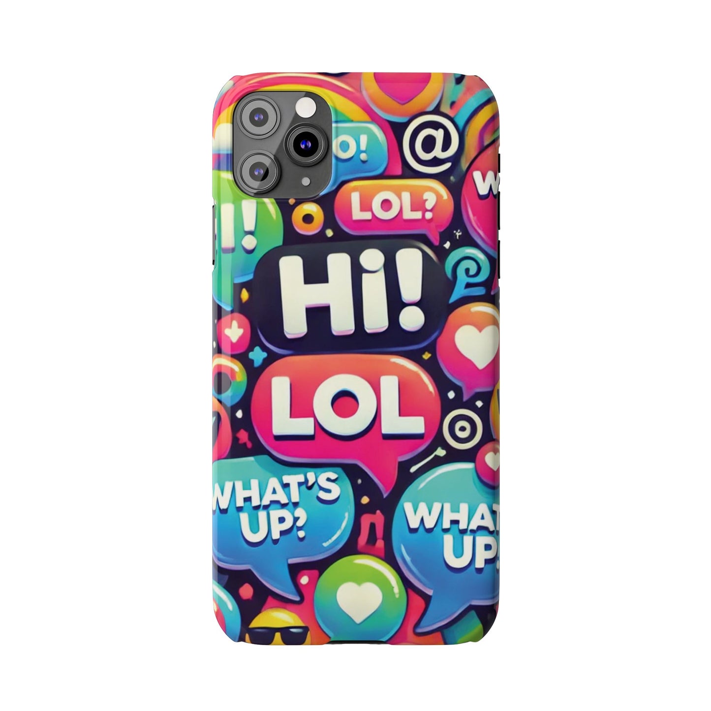 "Text Bubbles" - Slim Phone Cases - Creatively Designed Shop