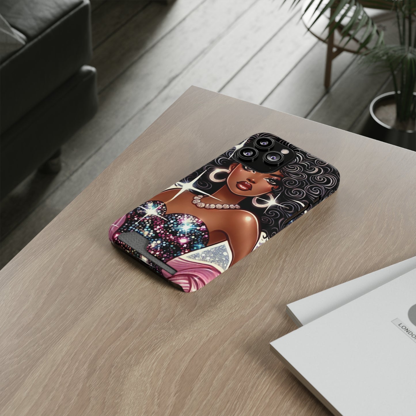"Gorgeous" - Phone Case With Card Holder - Creatively Designed Shop