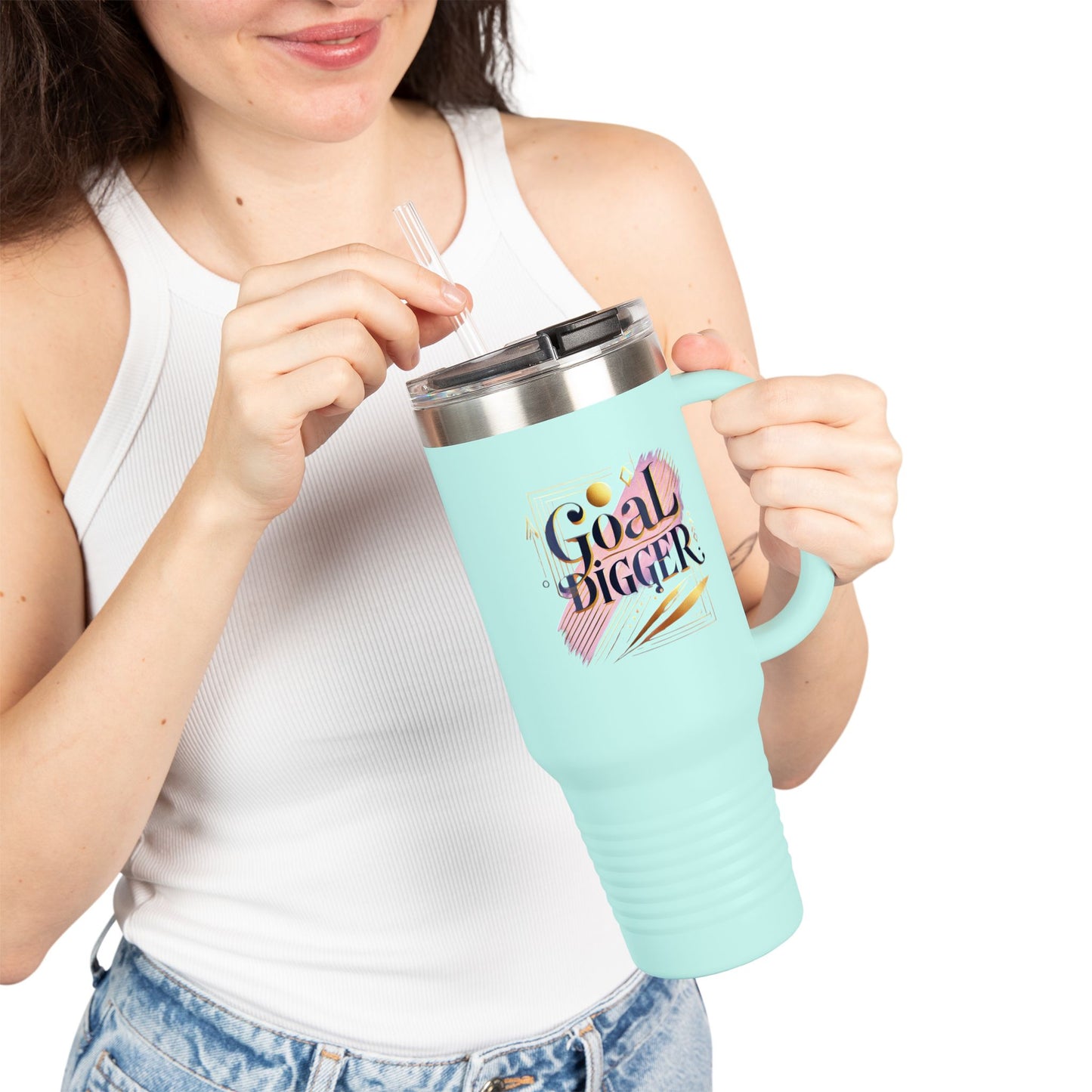 "Goal Digger" - Insulated Travel Mug, 40oz