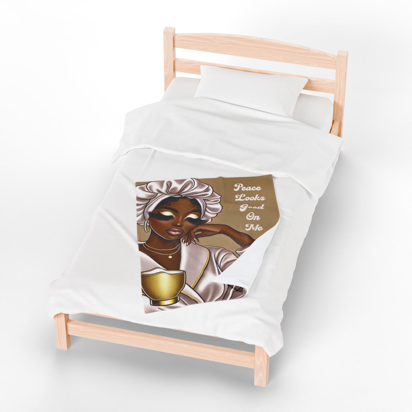 Peace Looks Good On Me - Velveteen Plush Blanket