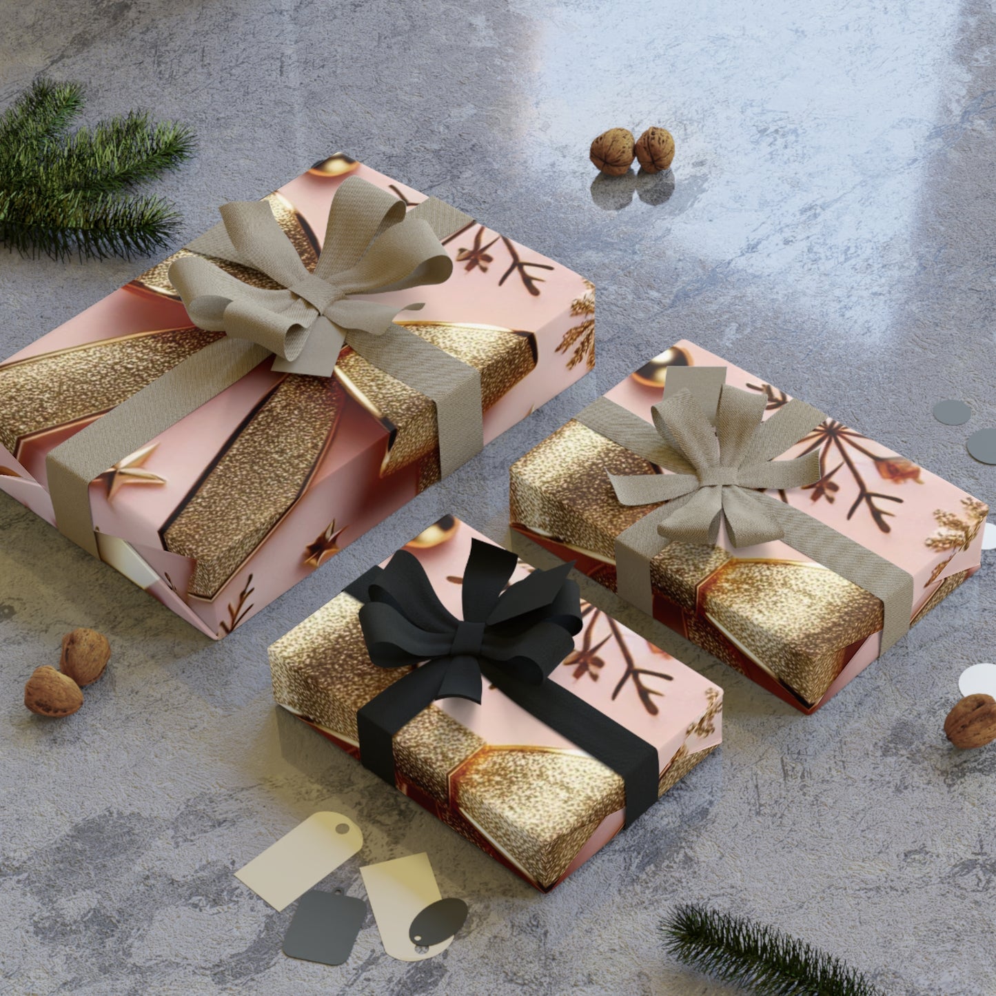Pink & Gold Glam - Gift Wrapping Paper Rolls, 1pc - Creatively Designed Shop