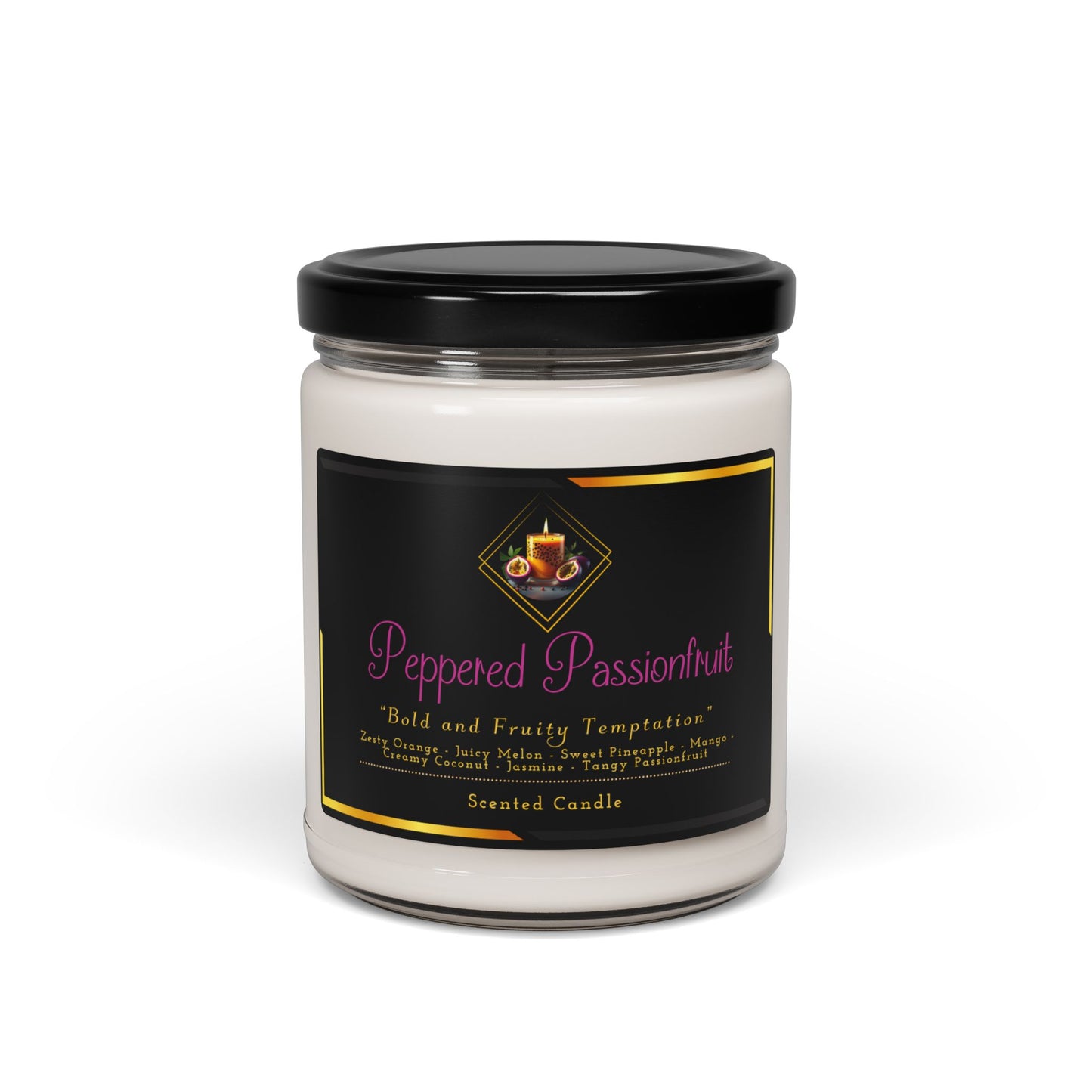 Peppered Passionfruit - Scented Soy Candle, 9oz - Creatively Designed Shop
