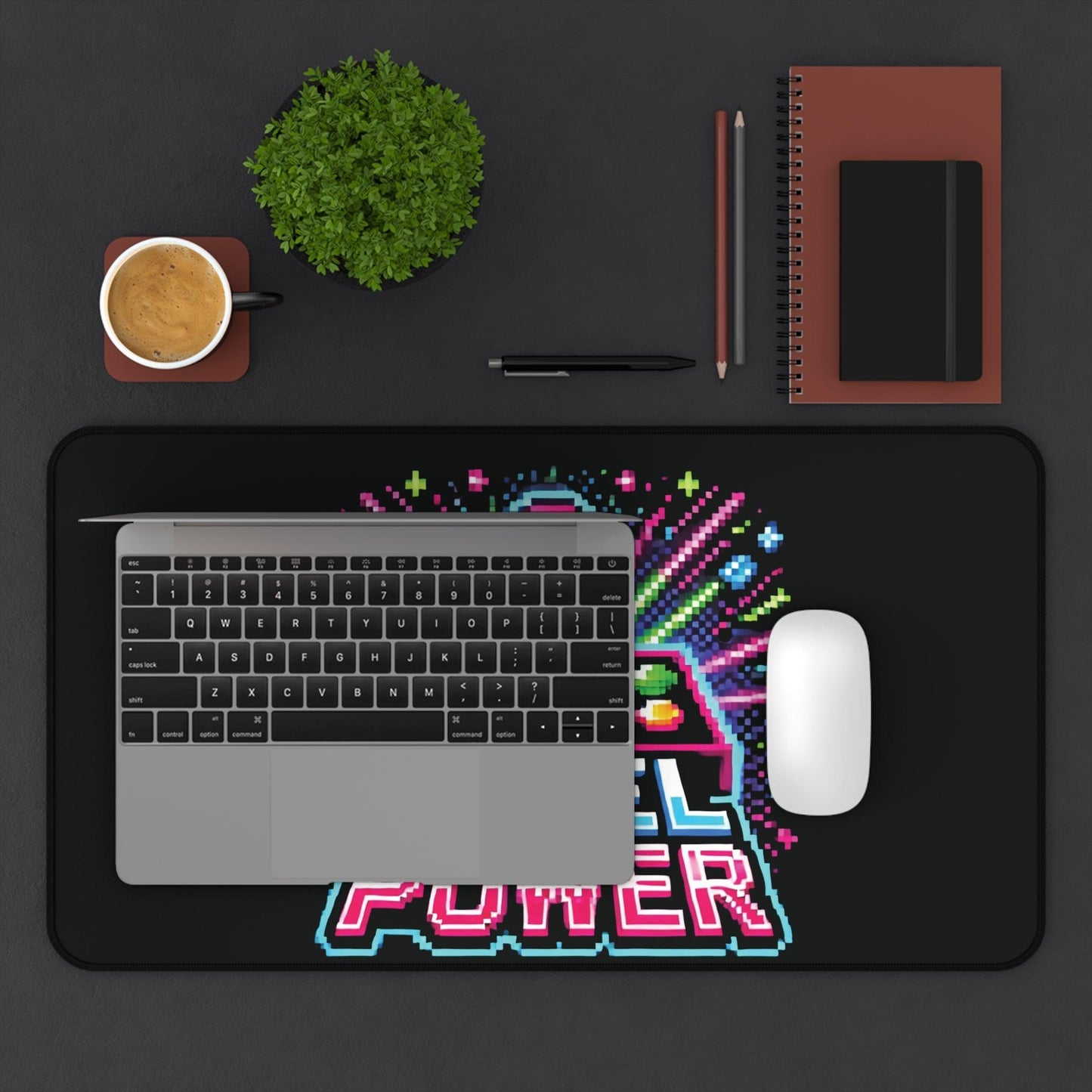 "Pixel Power" - Desk Mat - Creatively Designed Shop