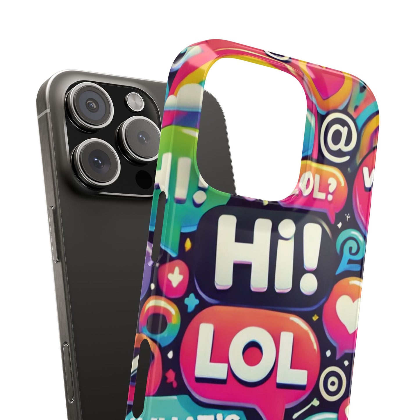 "Text Bubbles" - Slim Phone Cases - Creatively Designed Shop
