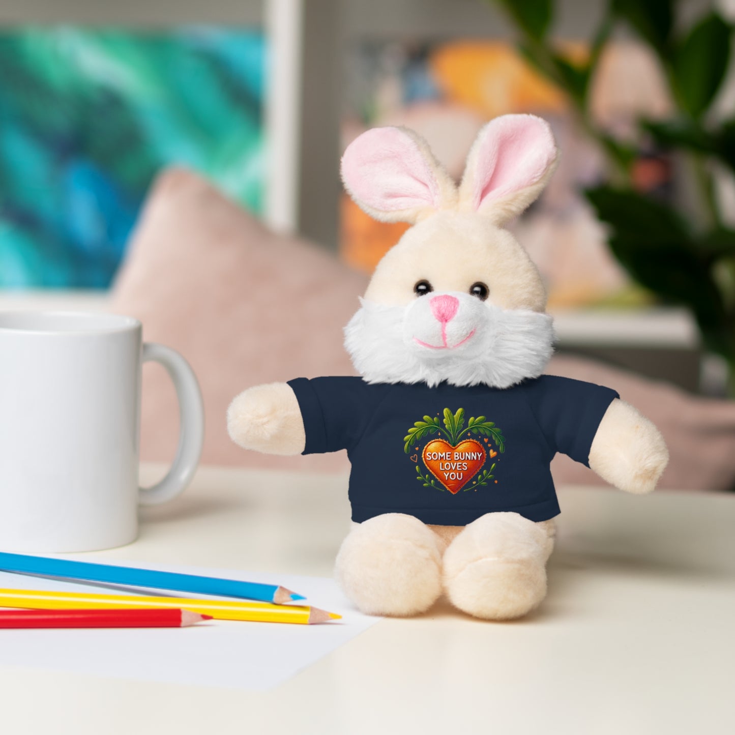 'Some Bunny Loves You' - Stuffed Bunny with Tee - Creatively Designed Shop
