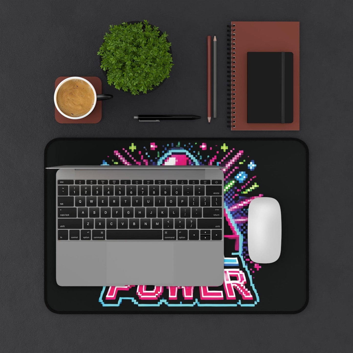 "Pixel Power" - Desk Mat - Creatively Designed Shop