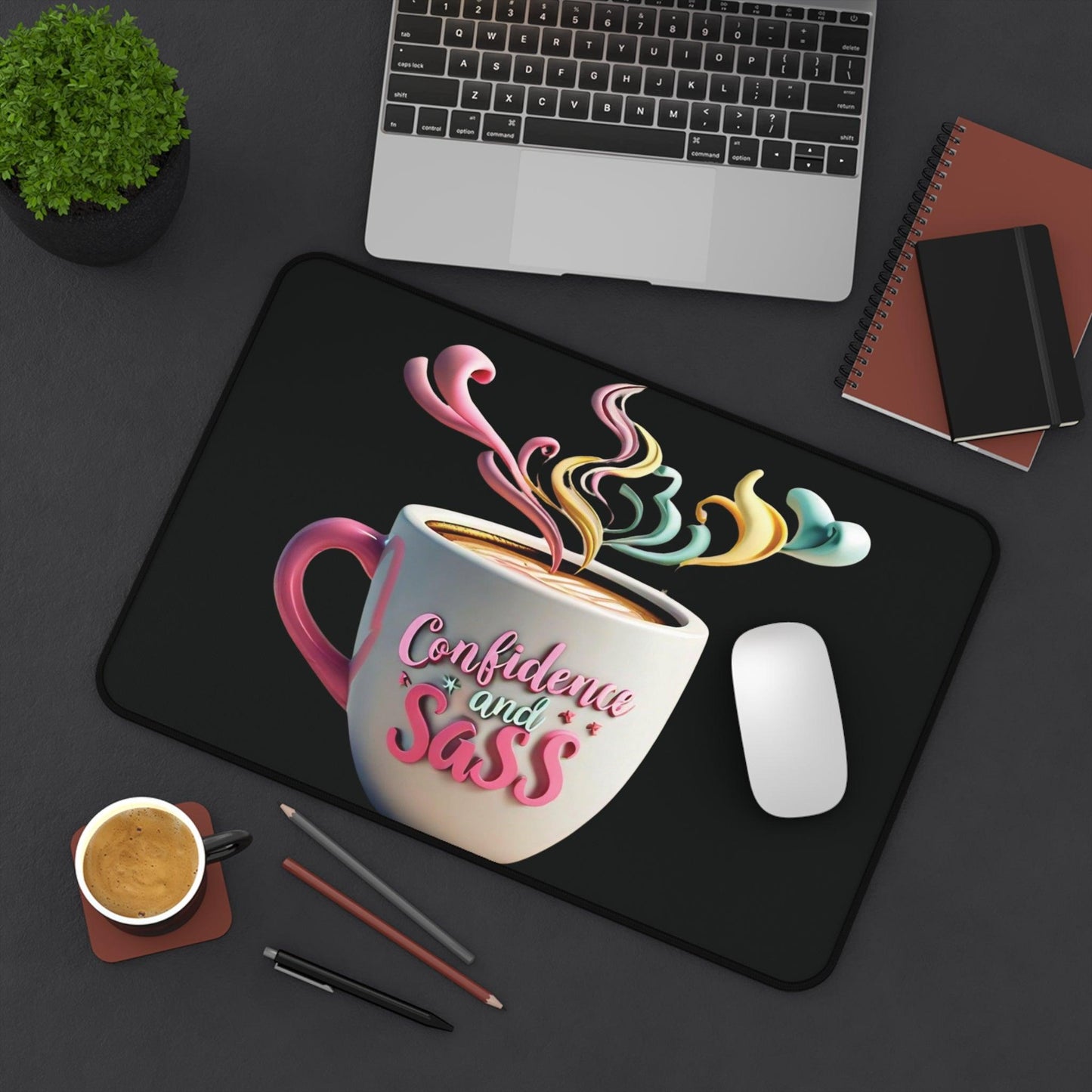 "Confidence & Sass" - Desk Mat - Creatively Designed Shop