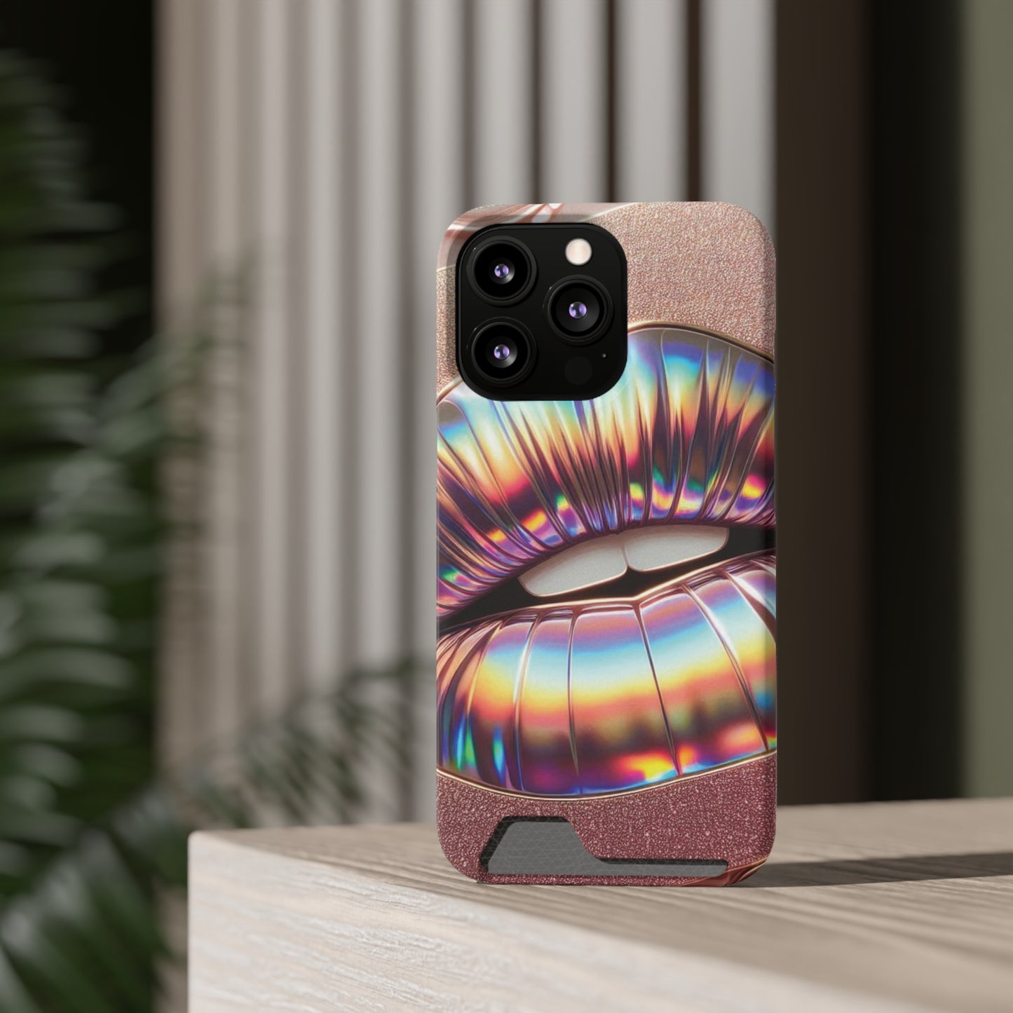 "Bronze Kiss" - Phone Case With Card Holder - Creatively Designed Shop