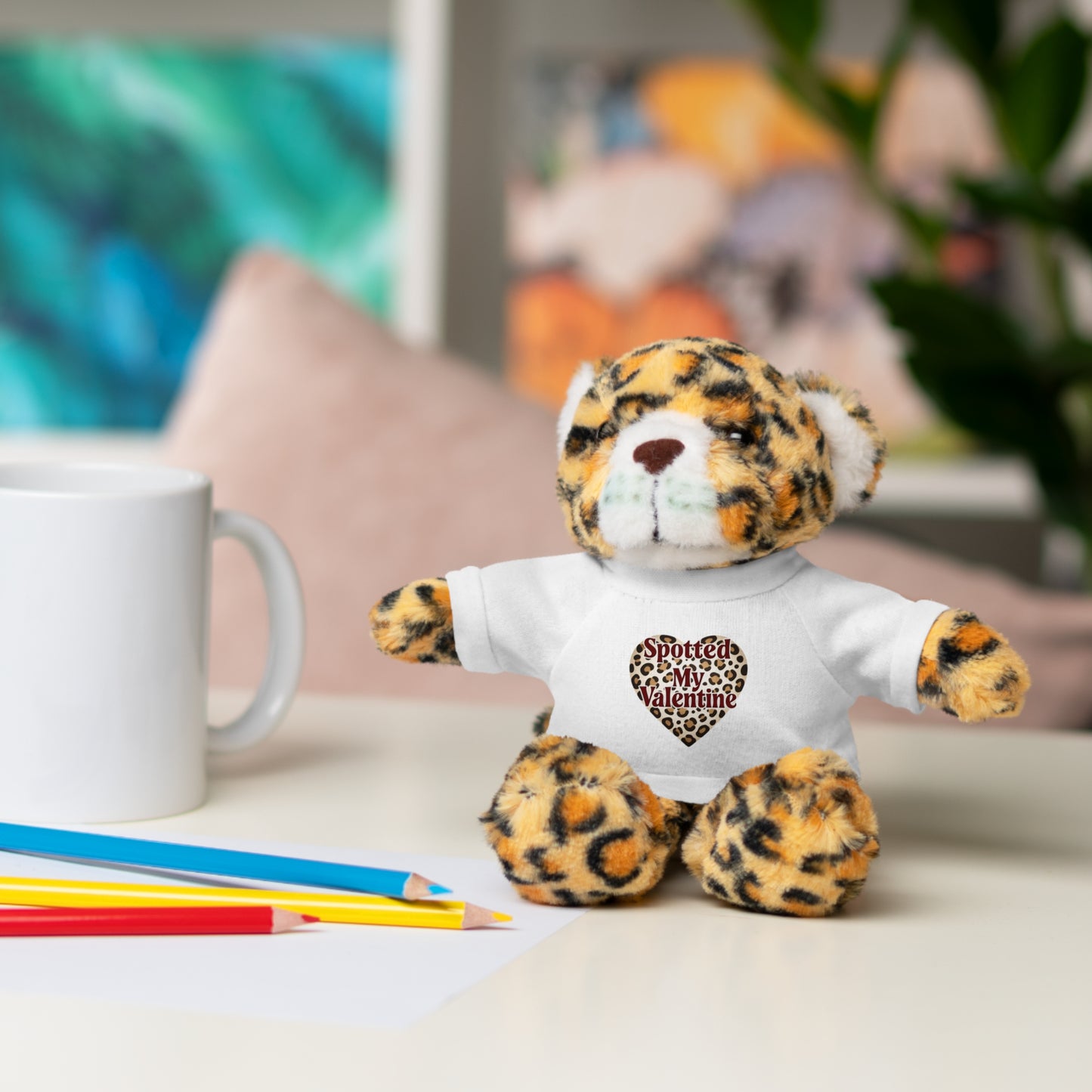 'Spotted My Valentine' - Stuffed Jaquar with Tee - Creatively Designed Shop