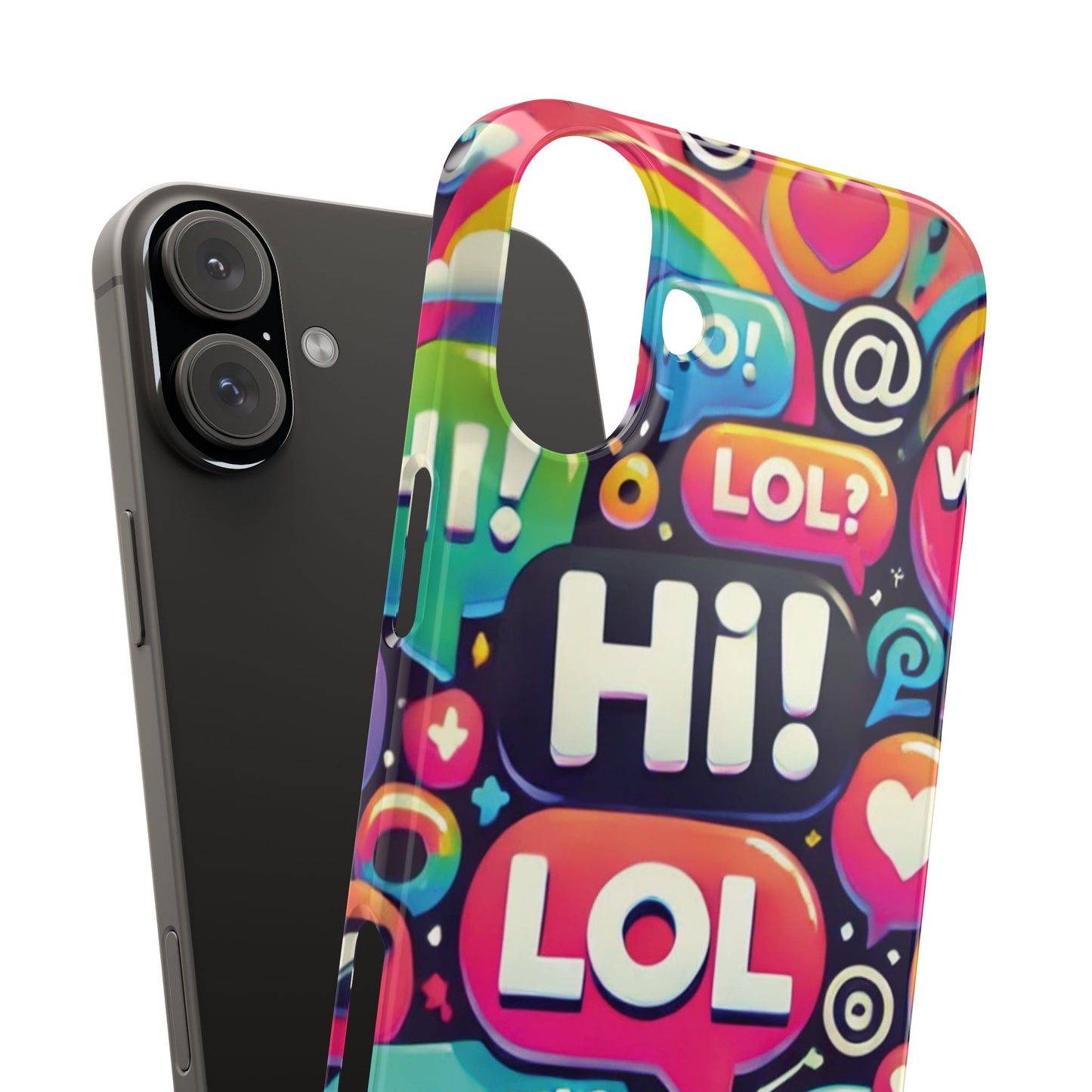 "Text Bubbles" - Slim Phone Cases - Creatively Designed Shop