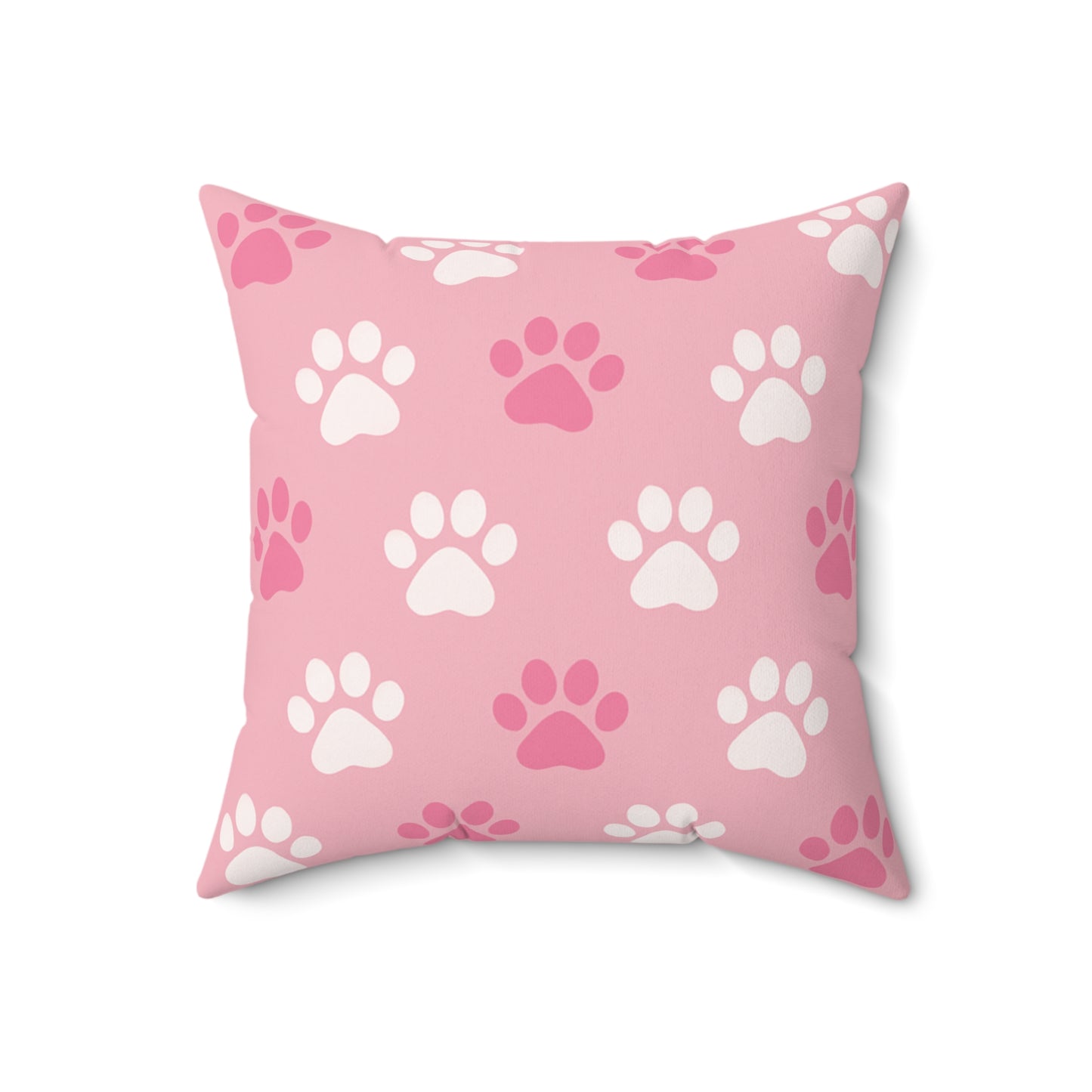 Bow Wow in Pink - Spun Polyester Square Pillow