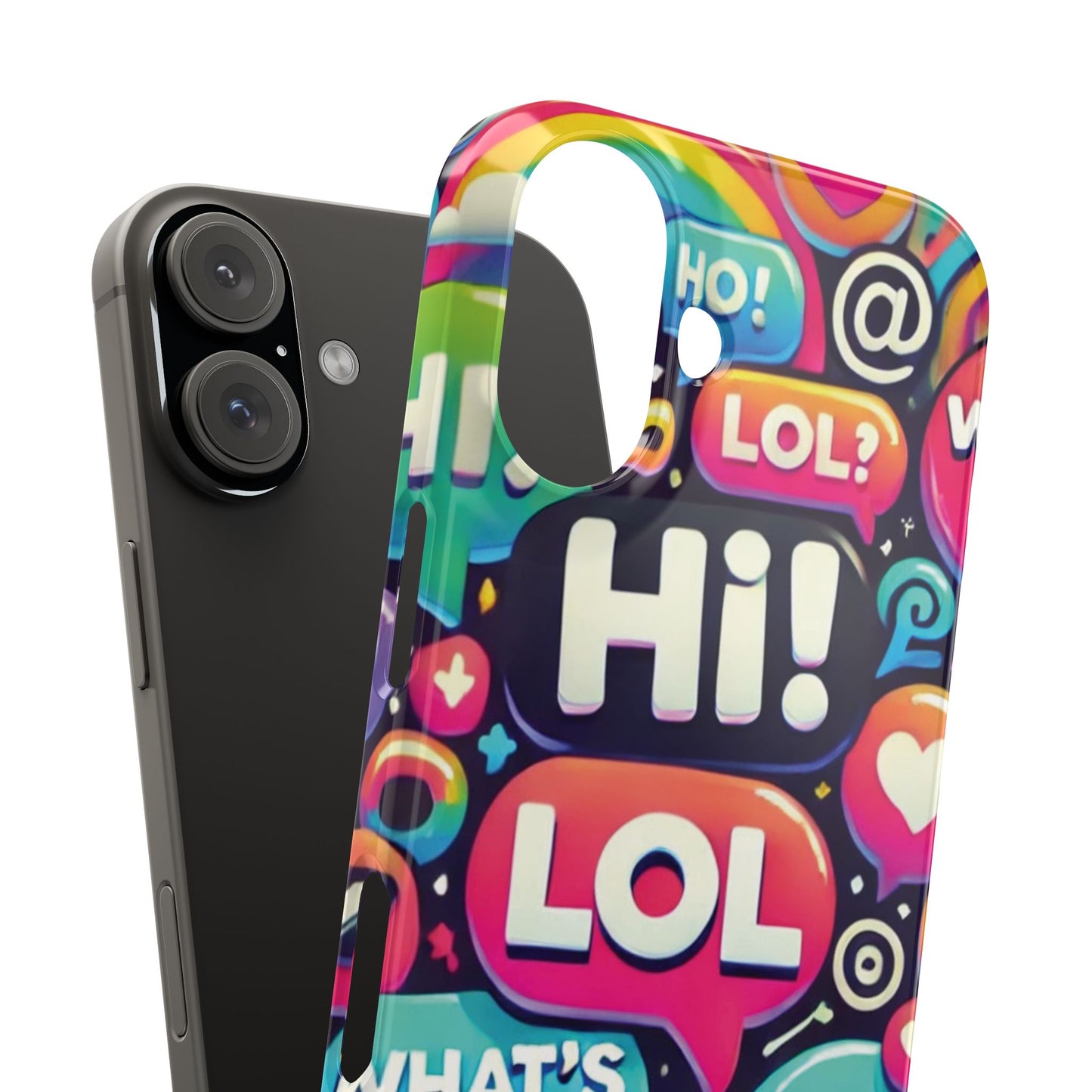 "Text Bubbles" - Slim Phone Cases - Creatively Designed Shop