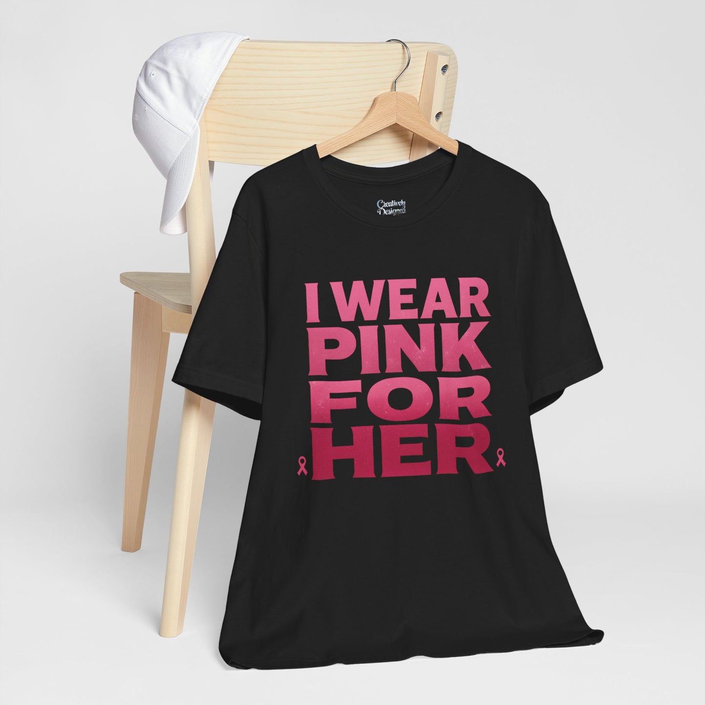 I Wear Pink For Her - Unisex Jersey Short Sleeve Tee