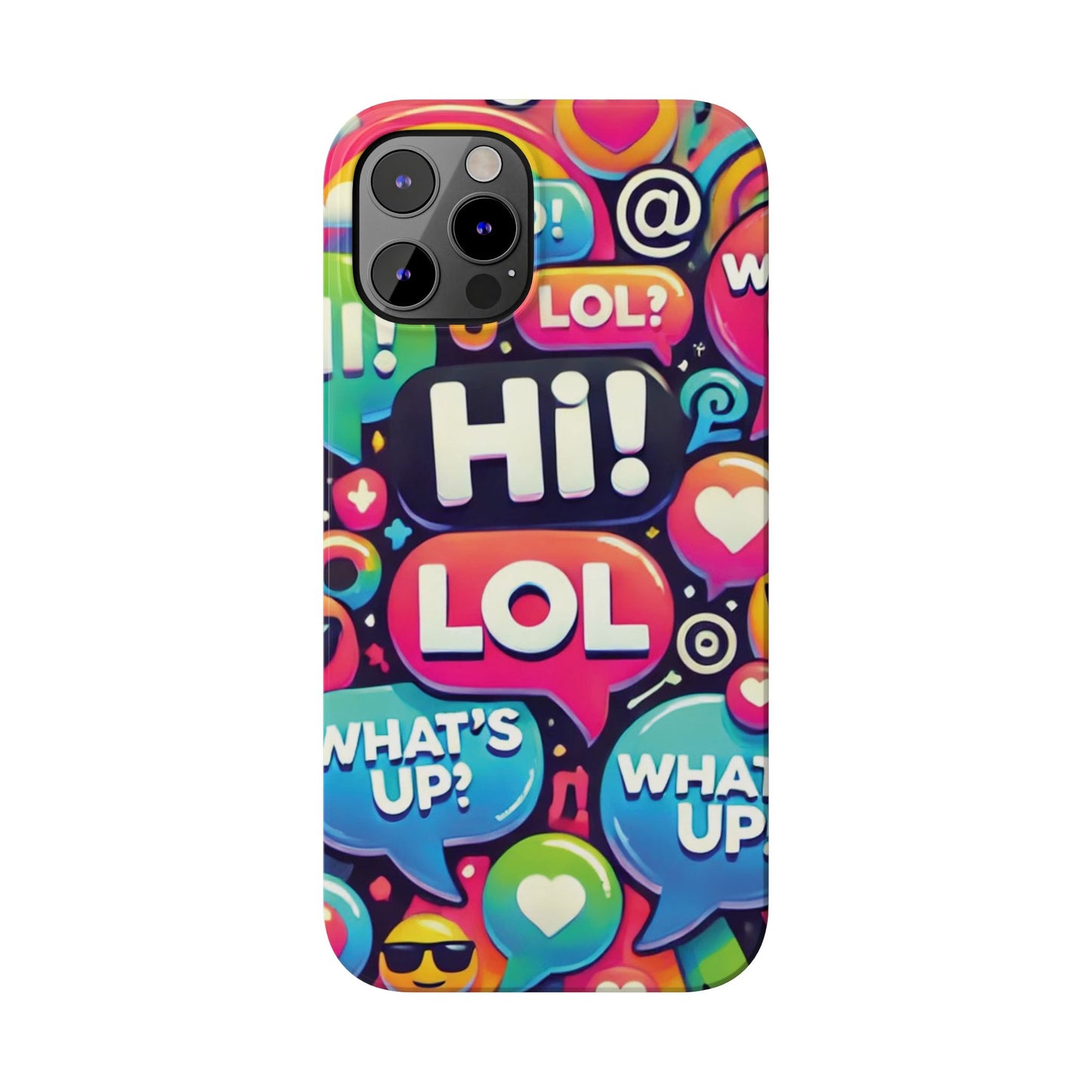"Text Bubbles" - Slim Phone Cases - Creatively Designed Shop