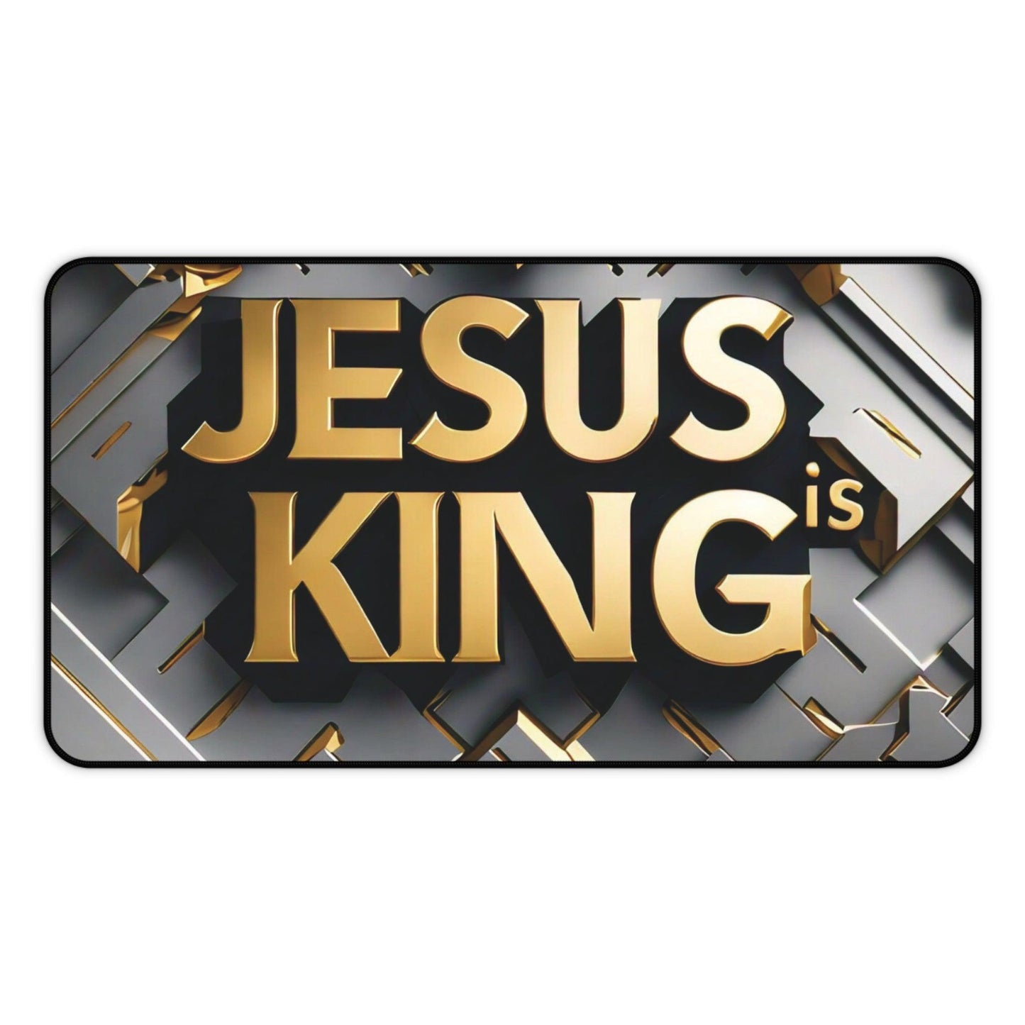 "Jesus Is King" - Desk Mat - Creatively Designed Shop
