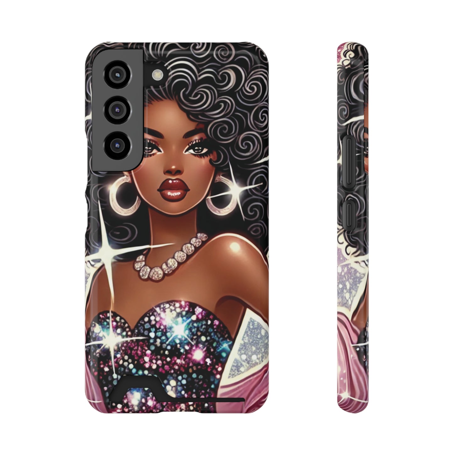 "Gorgeous" - Phone Case With Card Holder - Creatively Designed Shop