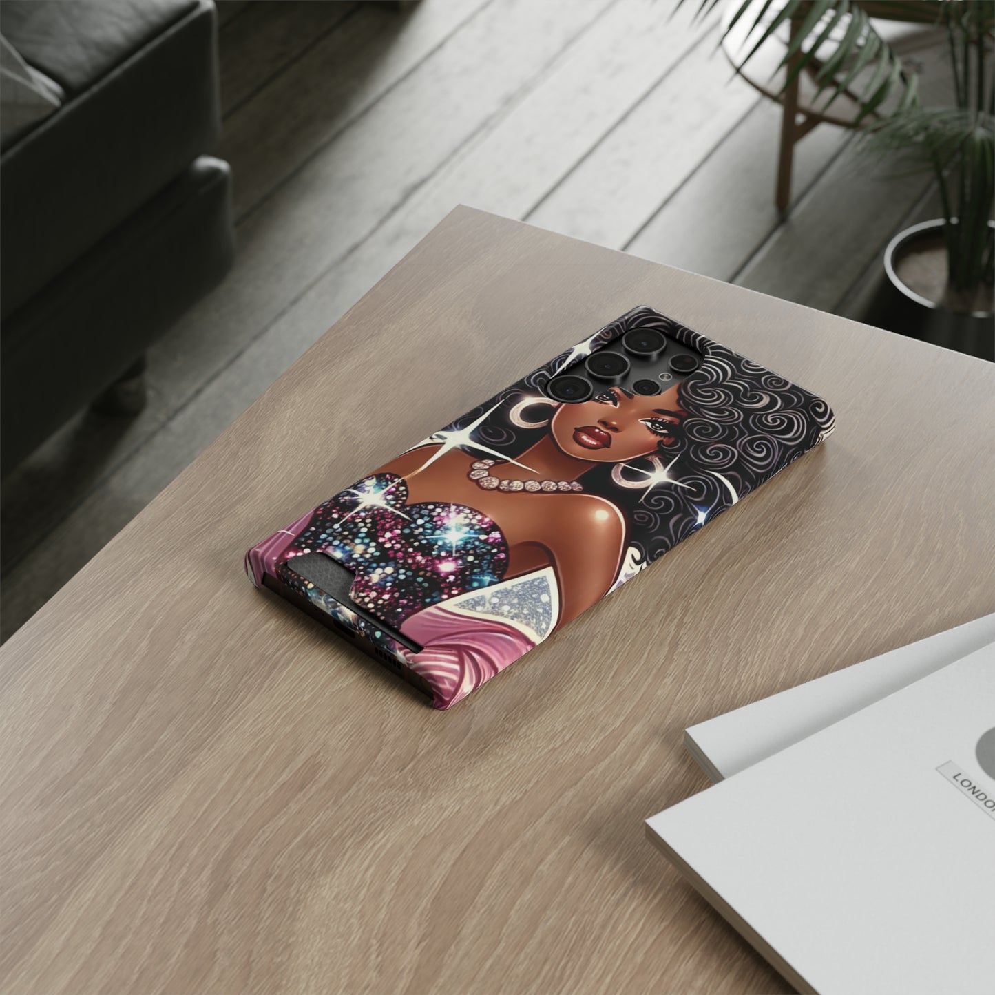 "Gorgeous" - Phone Case With Card Holder - Creatively Designed Shop