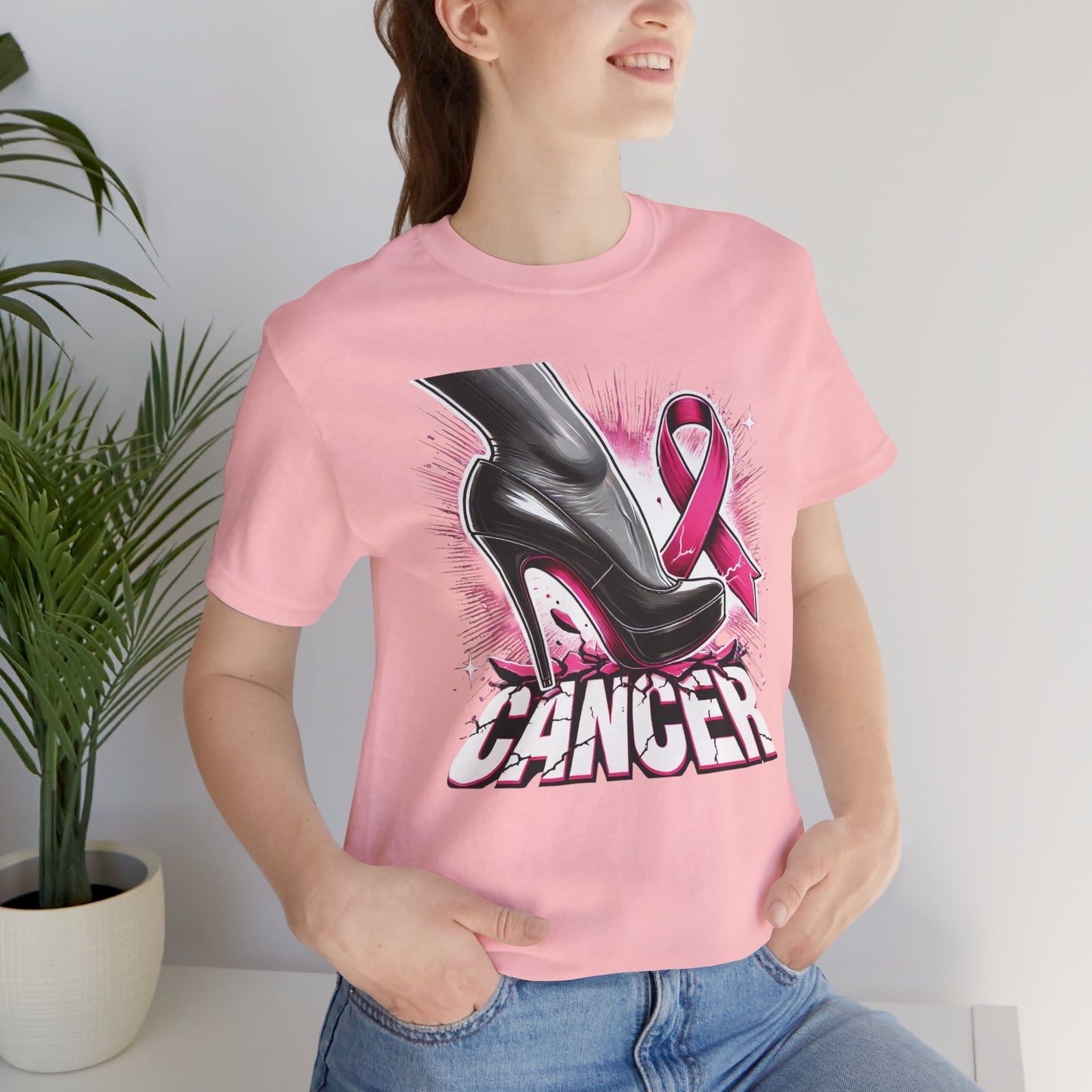 Stepping on Cancer - Unisex Jersey Short Sleeve Tee